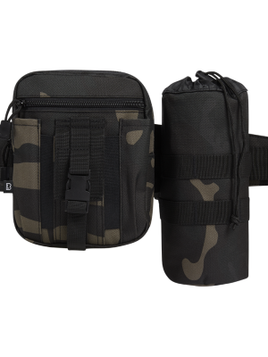 Колан чанта с държач за бутилка тъмен камуфлаж Brandit