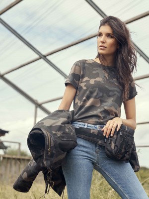 Колан чанта с държач за бутилка тъмен камуфлаж Brandit