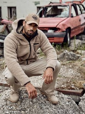 Мъжко поларено яке в тъмносив цвят Brandit