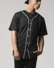 Мъжка бейзбол черна тениска с копчета като риза Urban Classics, Urban Classics, Мъже - Complex.bg