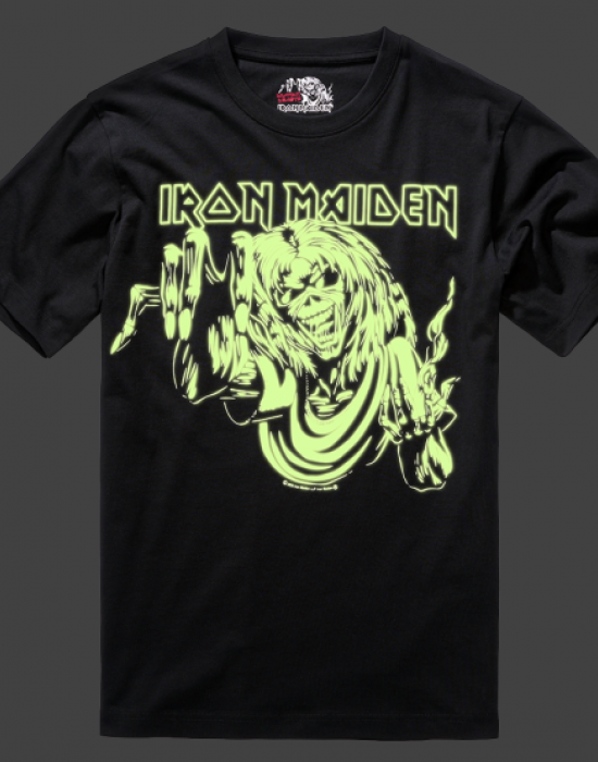 Тениска в черен цвят Iron Maiden Eddy Glow, Brandit, Тениски - Complex.bg
