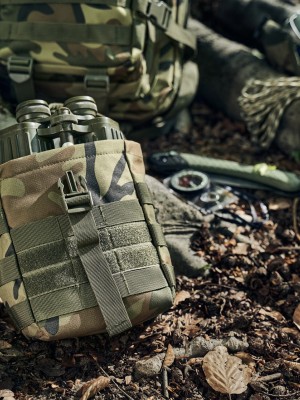 Функционален несесер в камуфлажен цвят Brandit Molle Pouch Fire woodland