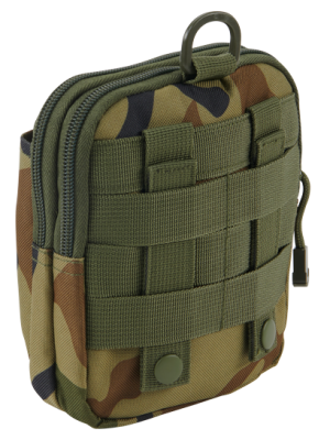 Функционална мини чанта в камуфлажен цвят Molle woodland