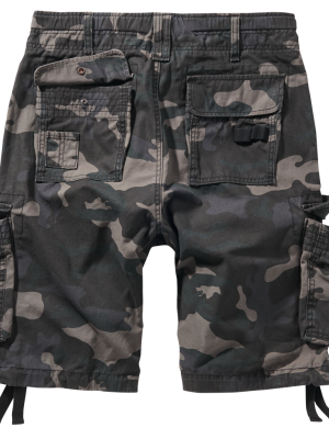 Мъжки къси карго панталони в камуфлажен цвят Brandit Pure Vintage darkcamo