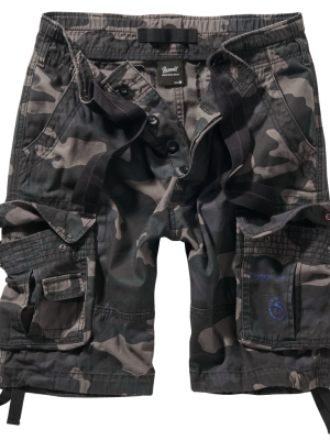 Мъжки къси карго панталони в камуфлажен цвят Brandit Pure Vintage darkcamo