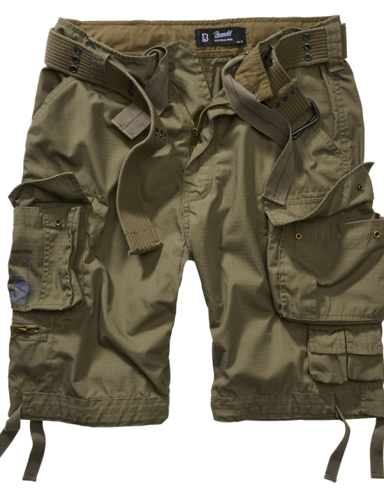 Мъжки къси карго панталони в цвят маслина Savage Ripstop, Brandit, Къси панталони - Complex.bg