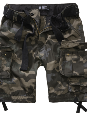 Мъжки къси карго панталони в камуфлажен цвят Savage Ripstop darkcamo