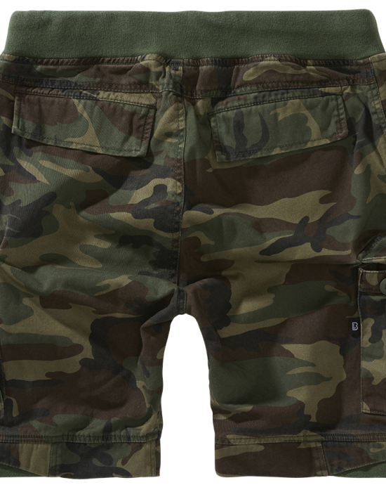 Мъжки къси карго панталони в камуфлажен цвят Packham Vintage woodland, Brandit, Къси панталони - Complex.bg