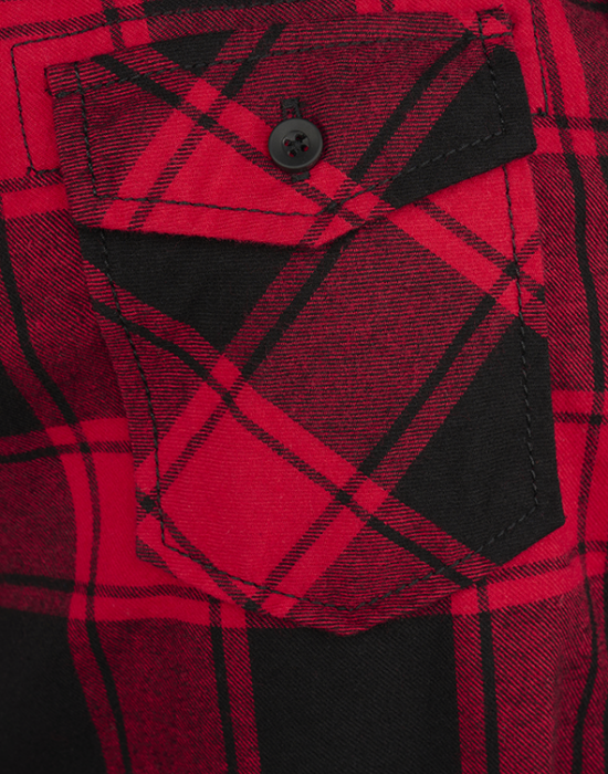 Дамска дълга риза в черно и червено каре Brandit Gracey, Brandit, Рокли - Complex.bg