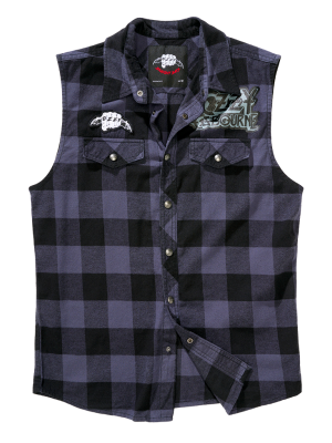 Мъжка риза без ръкави в сиво каре Brandit Ozzy Sleeveless