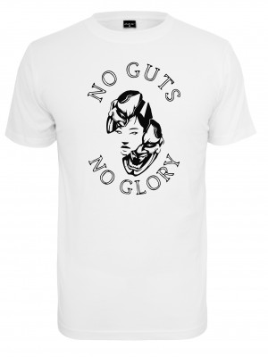 Мъжка тениска в бял цвят Mister Tee No Guts No Glory