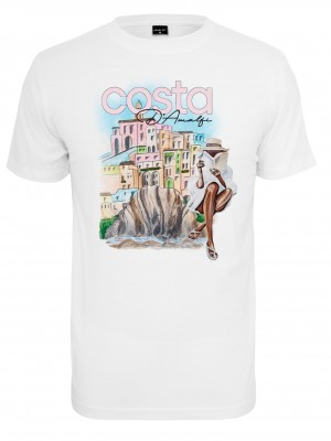 Мъжка тениска в бял цвят Mister Tee Costa D' Amalfi Мъжка тениска в бял цвят Mister Tee Costa D' Amalfi
