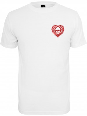 Мъжка тениска в бял цвят Mister Tee Skull Heart Мъжка тениска в бял цвят Mister Tee Skull Heart