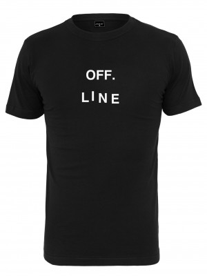 Мъжка тениска в черен цвят Mister Tee Off Line