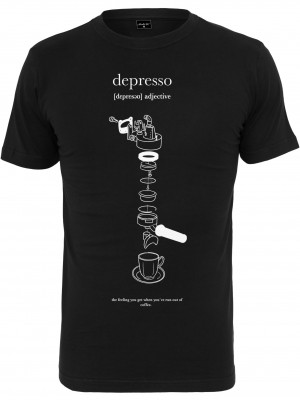 Мъжка тениска в черен цвят Mister Tee Depresso Мъжка тениска в черен цвят Mister Tee Depresso