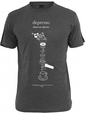 Мъжка тениска в сив цвят Mister Tee Depresso Мъжка тениска в сив цвят Mister Tee Depresso