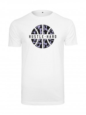 Мъжка тениска в бял цвят Mister Tee Hustle Hard Мъжка тениска в бял цвят Mister Tee Hustle Hard