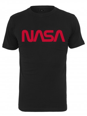 Мъжка тениска в черно Mister Tee  NASA Worm 