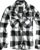 Мъжка карирана риза в бял цвят Brandit Check Shirt white/black, Brandit, Мъже - Complex.bg