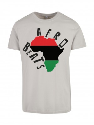 Мъжка тениска в светлосив цвят Mister Tee Afro Beats