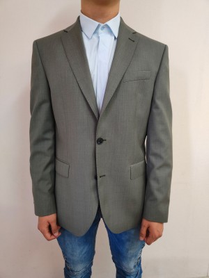 Мъжко елегантно сако в сив цвят Benvenuto