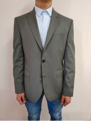 Мъжко елегантно сако в сив цвят Benvenuto