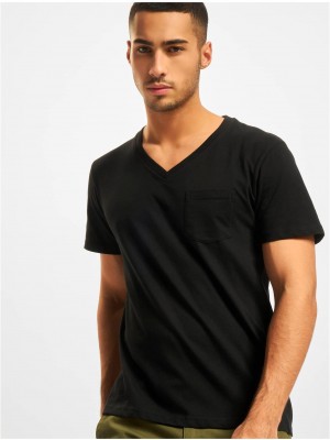 Мъжка тениска DEF V-Neck в черно