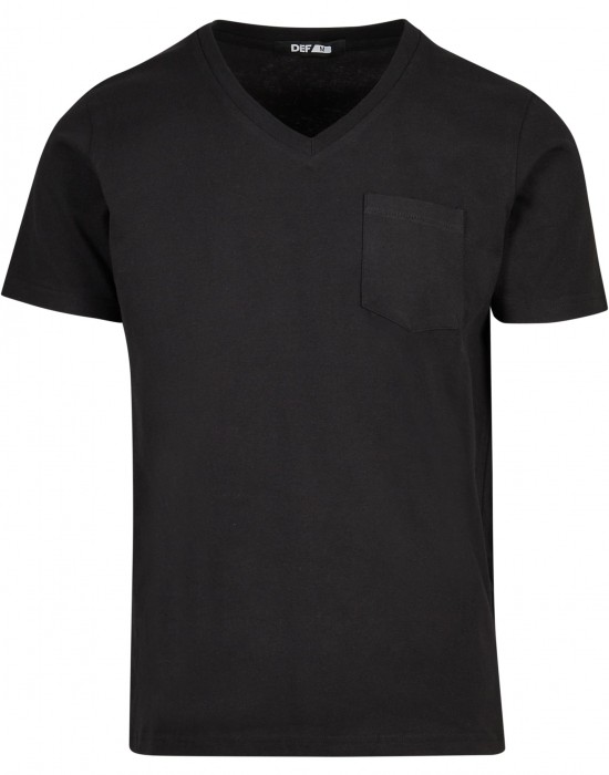 Мъжка тениска DEF V-Neck в черно, DEF, Тениски - Complex.bg