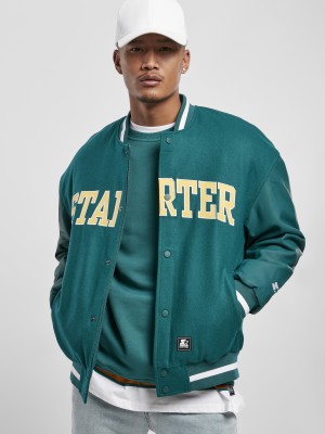 Мъжко колежанско яке Starter в зелен цвят