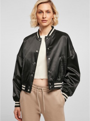 Дамско късо колежанско яке в черен цвят Ladies Jacket Дамско късо колежанско яке в черен цвят Ladies Jacket