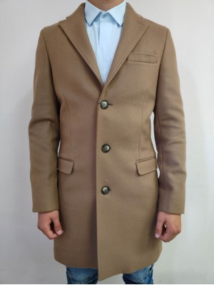 Елегантно издължено палто в кафяв цвят Devred