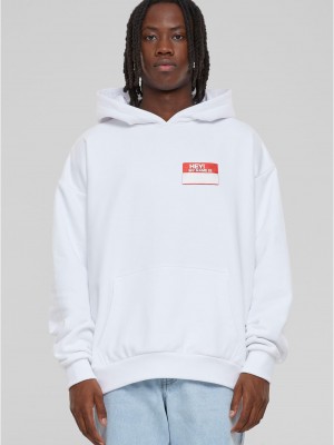 Мъжки суичър в бял цвят Urban Classics Hey! My Name Is