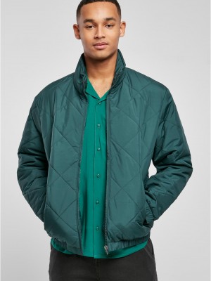 Мъжко късо яке в зелен цвят Urban Classics Diamond Quilted