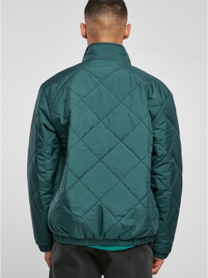 Мъжко късо яке в зелен цвят Urban Classics Diamond Quilted