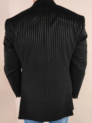 Мъжко елегантно сако в черно райе Bitsiani