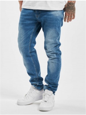 Мъжки тесни Slim Fit дънки DEF Hines в син цвят