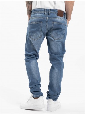 Мъжки тесни Slim Fit дънки DEF Hines в син цвят