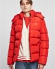 Мъжко зимно яке в червен цвят Urban Classics Hooded Puffer, Urban Classics, Зимни якета - Complex.bg