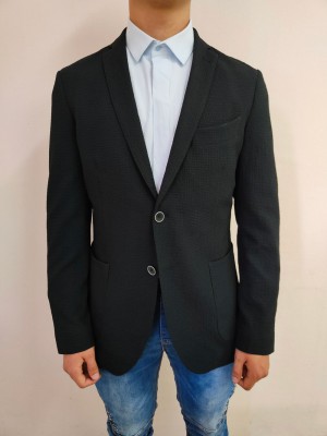 Мъжко Slim fit сако в черен цвят Emilio Adani