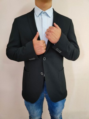 Мъжко Slim fit сако в черен цвят Emilio Adani