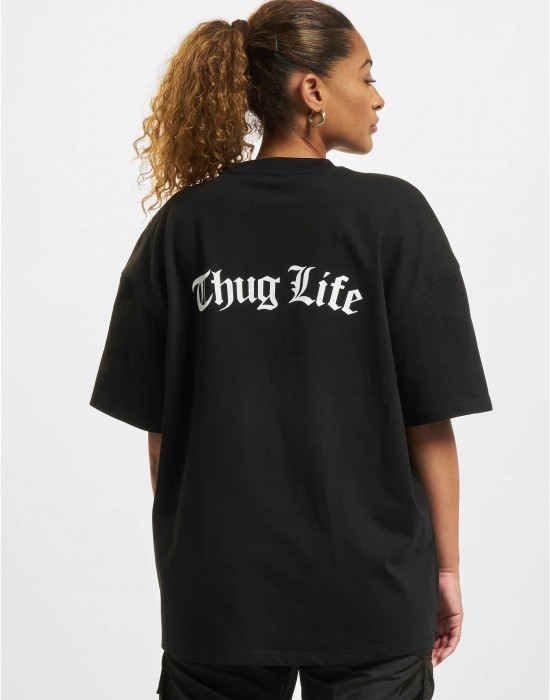 Широка тениска в черно Unisex Thug Life Overthink, Thug Life, Тениски - Complex.bg