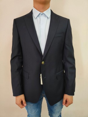Елегантно мъжко сако в тъмносин цвят Van Gils
