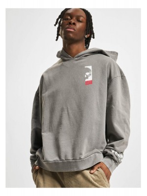 Мъжки широк суичър с качулка в сив цвят Thug Life Trojan Horse