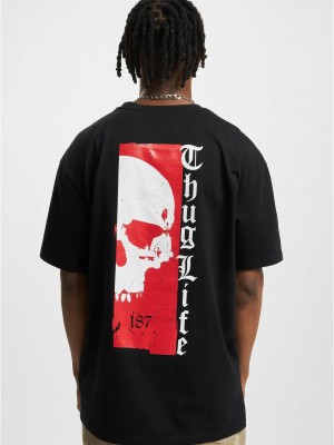 Мъжка тениска в черен цвят Thug Life Trojan Horse