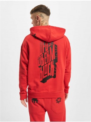 Мъжки червен суичър DEF UBxDEF