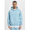 Мъжки широк суичър с качулка в светлосин цвят DEF