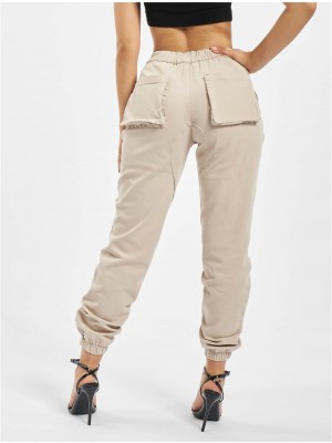 Дамски панталон DEF Xana в бежов цвят