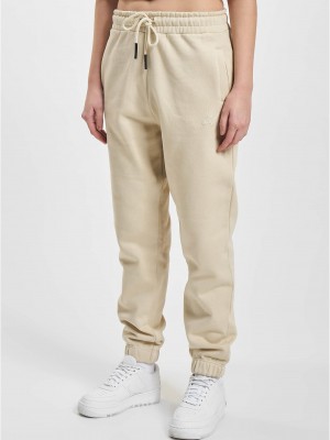 Дамски бежови спортни панталони от DEF