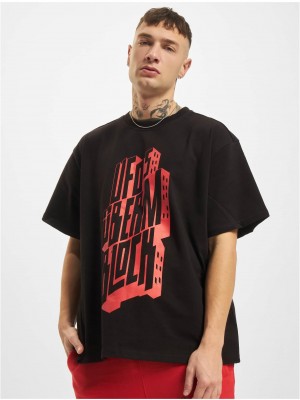 Мъжка тениска в черен цвят DEF UBxDEF Oversize