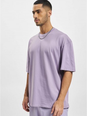 Мъжка тениска в светлолилав цвят DEF Basic